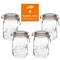 Le Parfait - Clear - Versatile Glass Preserving Jars for Storage and Canning - 4 Piece